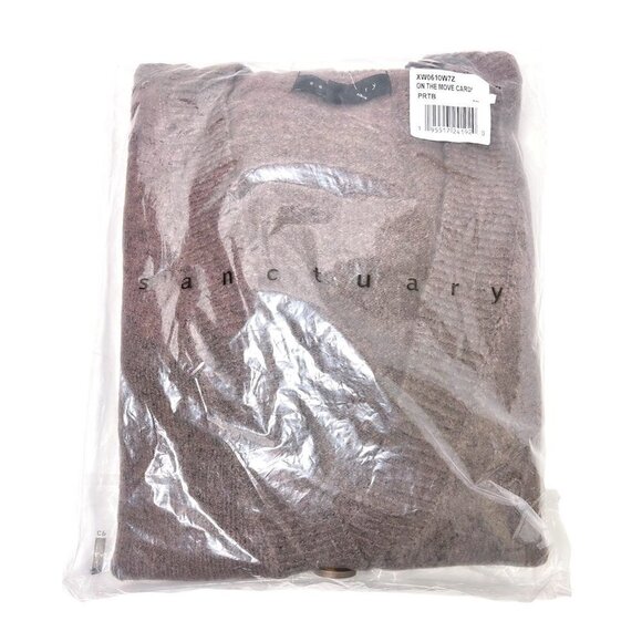 Sanctuary Womens Brown Button Front Pockets Knit Cardigan Sweater Plus Sz 1X New - Picture 4 of 8